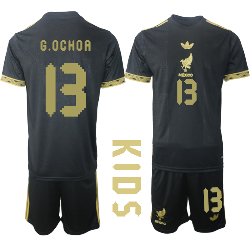 Youth 2025-2026 National Team Season Mexico Black 13 Soccer Jersey